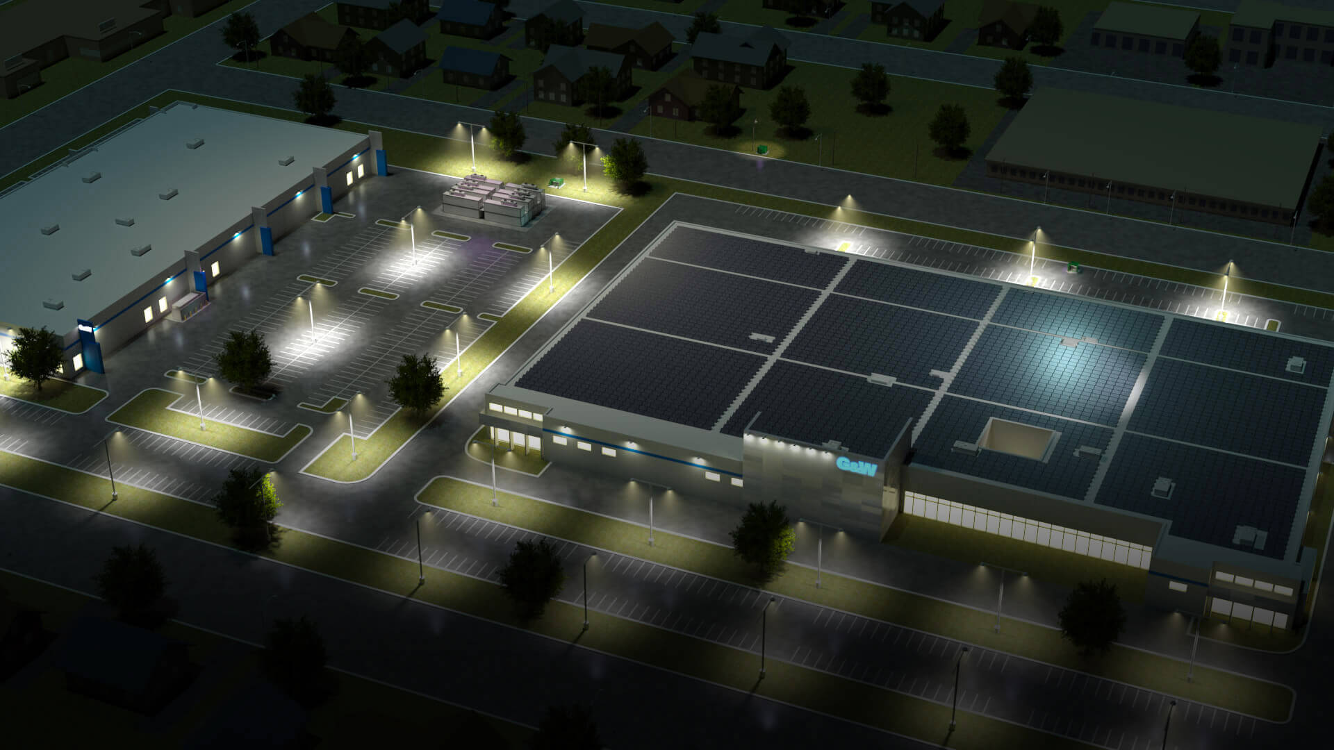 Microgrid at night 