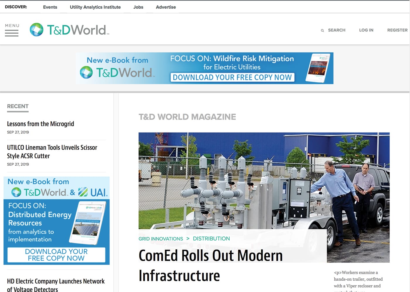 A web page with photos.
